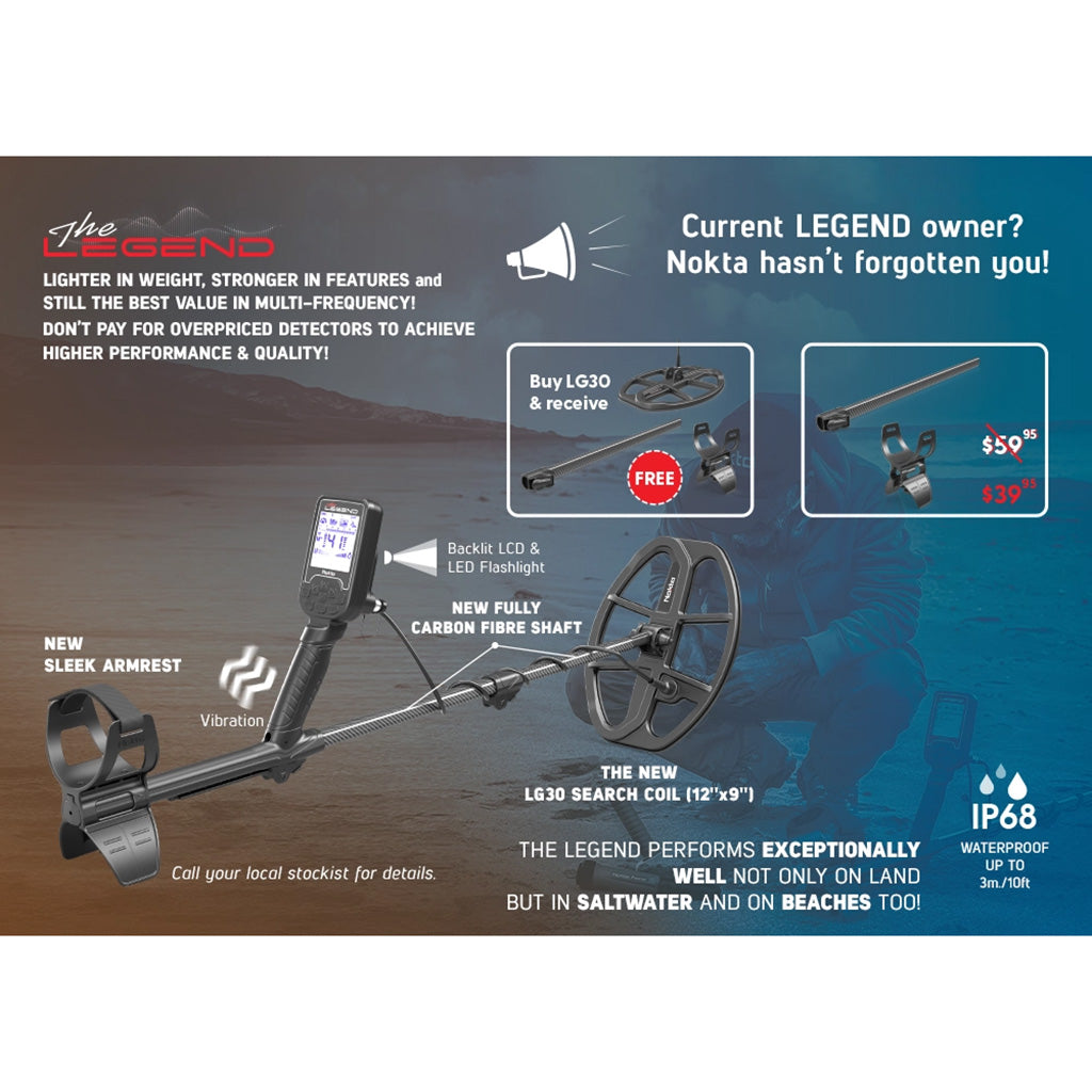 Nokta The Legend WHP with LG30 - FREE ACCUPOINT PINPOINTER