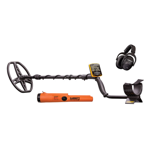 Garrett Ace Apex With Raider Coil, Wireless Headphones And Propointer AT With Z-Lynk Bundle